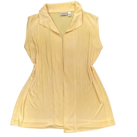 Chico's Travelers Tunic Vest Top Sz 3 (XL/16) Yellow #92V - Picture 2 of 8